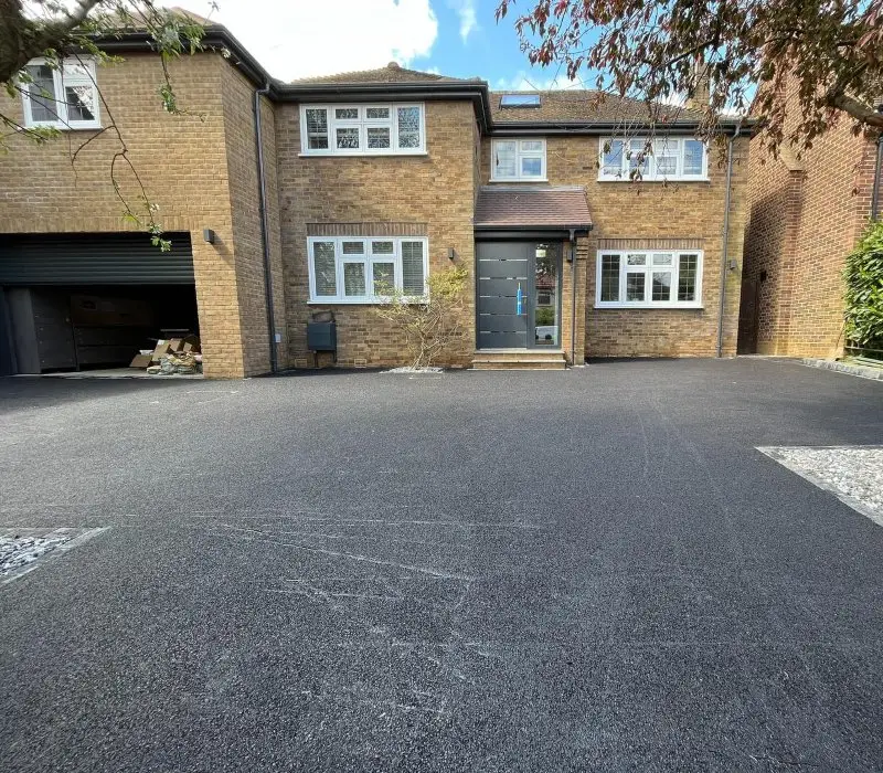 Resurfaced Driveway Infront Of House